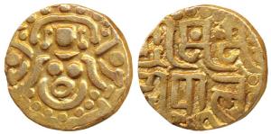 Contemporaries to Yadavas of Tribhuvanagiri, Mahipala (c. 1100 AD), Base Gold 4 ½ Masha, 3
