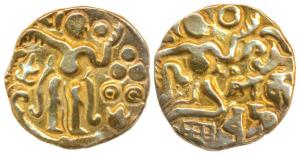 Ceylon, Shri Lankan Kings, (10th century AD), Gold Kahavanu, 3.4 g, Anonymous, Chola type,