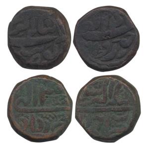 Akbar (AH 963-1014, 1556-1605 AD), Copper Double Dam Tanka (2), Ahmedabad and Gobindpur Mi