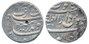 Aurangzeb, Silver Rupee, 11.39g, Dar ul Zafar Bijapur Mint, Ah 1104/36, complete mint name
