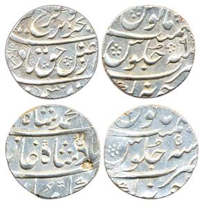 Farrukhsiyar (AH 1124-1131, 1713-1719 AD), Silver Rupee, Junagadh Mint, RY 6; Muhammad Sha