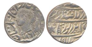 Jaswant Singh (AH 1269-1311, 1853-1893 AD), Silver Rupee, 11.18g, Bharatpur Mint, with the
