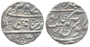 Gaj Singh (AH 1159-1201, 1746-1786 AD), Silver Rupee, 11.13g, Garh Bikaner Mint, in the na