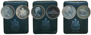 Canada, Elizabeth II, Silver Dollars (3), all different, 1971, 1972 and 1973. Within origi