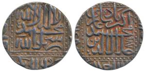 Akbar, Silver Rupee, 11.3g, Ahmedabad Mint, AH 987, Kalima type, (KM 80.2). Very Fine+.