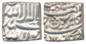 Akbar, Silver Rupee, 11.33g, Bangala Mint, Kabe Roshan couplet, AH 1015 (posthumous date),