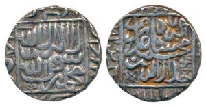 Akbar, Silver Rupee, 11.01g, Lucknow/Lakhnau Mint, AH 968, Kalima type, (KM 80.13). Very F