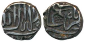 Akbar, Silver ½ Mahmudi, 2.77g, Gujarat standard, Baglana issue. Very Fine+. Ex Wodak coll