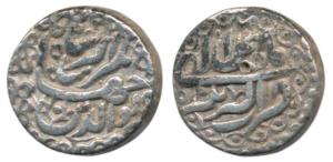 Jahangir, Silver Rupee, 11.17g, Akbarnagar Mint, Month Bahman, ornamental border (KM 145.4