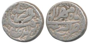 Jahangir, Silver Rupee, 11.27g, Akbarnagar Mint, Month Mihr, RY xx, ornamental border, Mih