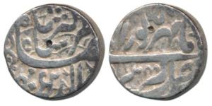 Jahangir, Silver Rupee, 11.29g, Akbarnagar Mint, Month Shahrewar, ornamental border (KM 14