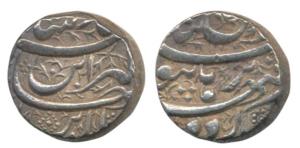 Jahangir, Silver Rupee, 11.44g, Burhanpur Mint, Din Panah couplet, fish as a mint mark in 