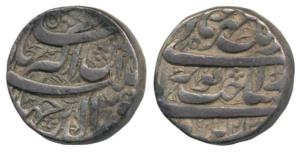 Jahangir, Silver Heavy Rupee, 13.6g, 20% overweight, Qandahar Mint, Sakhat Noorani Couplet