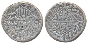 Shah Jahan, Silver Rupee, 10.93g, Surat Mint, AH 1057/20, legend within quartefoil on both