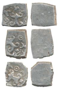 Archaic Punch Marked Coinage, attributed to Saurashtra Janapada (c. 450-300 BC), Silver ¼ 
