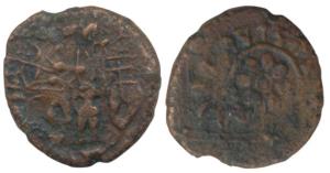 Pre-Satavahana, Uninscribed, Copper Unit, 2.18g, Nasik Region, obv. a chariot drawn by two