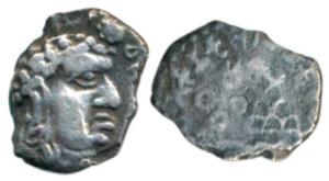 Satavahana, Sri Satakarni (c. 1st century BC), Silver Drachma, 1.31g, bust of the ruler to