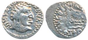 Satavahanas, Vasisthiputra Sri Pulumavi (78-114 AD), Silver Drachma, 2.55g, bust of the ru