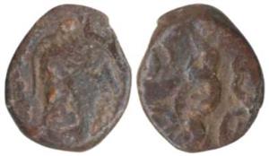 Satavahanas, Gautamiputra Sri Yajna Satakarni (167-196 AD), Lead Unit, 0.64g, Vidarbha Reg