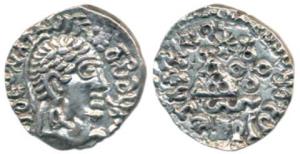 Satavahanas, Vasisthiputra Sri Vijay Satakarni (c. 196-202 AD), Silver Drachma, 2g, bust o