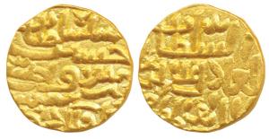Ala al-Din Husain Shah, Gold Tanka, 10.58g, Khazana Mint, with the ruler’s name on both si