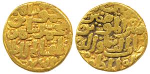 Mahmud bin Muhammad Tughluq (AH 752, 1351 AD), Gold Tanka, 10.27g, mintless variety, AH 75