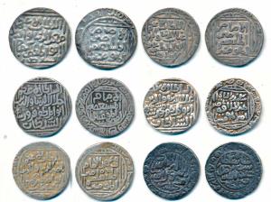 A set of seven different rulers of Delhi Sultan, Silver Tanka (7), Ghayas ud din Balban, N