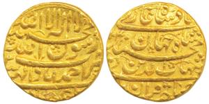 Shah Jahan, Gold Mohur, 10.9g, Ahmedabad Mint, AH 1040/3, legend in four lines on both sid