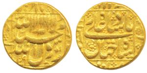 Shah Jahan, Gold Mohur, 10.89g, Aurangabad Mint, AH (10)49/12, legend within square area, 