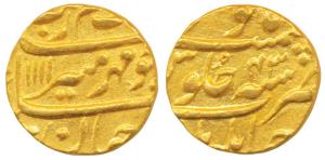 Aurangzeb, Gold Mohur, 11.05g, Jahangirnagar Mint, AH 1111/43, (KM 315.23). Nice mint lust