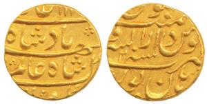Shah Alam Bahadur (AH 1119-1124, 1707-1712 AD), Gold Mohur, 10.93g, Dar ul-Sarur Burhanpur