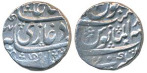Shah Alam II, Silver Rupee, 11.46g, Kankurti Mint, AH (11)77/Ahd, al-mnus legend. Very Fin