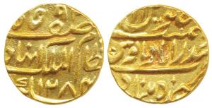 Afzal-ud-Daula (AH 1273-1285, 1857-1869 AD), Gold Mohur, 11.14g, Farkhanda Bunyad Hyderaba