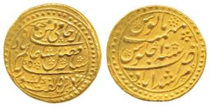 Murshidabad Mint, Gold Mohur, 11.97g, in the name of Shah Alam II, AH 1183/10, issue of 17