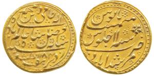 Murshidabad Mint, Gold Mohur, 11.75g, in the name of Shah Alam II, AH 1184/11, issue of 17
