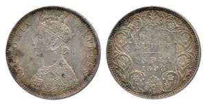 Victoria Empress, Silver ½ Rupee, 1893, Bombay Mint, A / I / B incuse, (Prid 303). Slight 