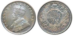 George V, Silver ½ Rupee, 1928, Bombay Mint; (Prid 332, 349 & 331). Superb Mint State, Rar