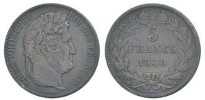 France, Louis PhilippeI, Silver 5 Francs, 24.75g, Paris Mint, 1836A (KM 749.1). Nice tonin
