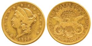 United States of America, Gold $ 20 (Dollars), 33.4g, Liberty on obv., motto above eagle, 