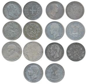 Assorted lot of Rare Silver Crowns, Austria, Franz Joseph I, Silver 5 Corona, 24g, 1908, 6