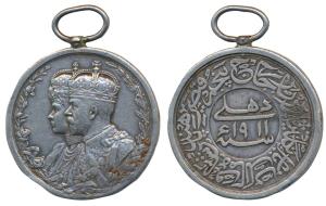 Delhi Durbar Medal 1911, George V, Silver 39.21g, conjoined busts of George V and Mary in 