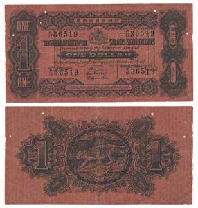 Strait Settlements, $1, 20th June 1921, tiger waling on rev. About Very Fine.