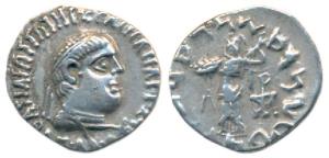 Indo-Greeks, Apollodotus II (c. 110-80 BC), Silver Drachm, 2.36g, obv. diademed and draped