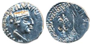 Western Kshatrapas, Nahapana, Silver Drachma, 2.06g, obv. bust of the king to right with c