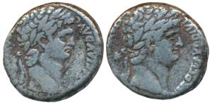 Roman Provincial, Syria, Seleucids and Pieria, Antioch, Nero, with Divus Claudius (54-68 A