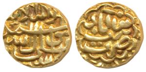 Burhan Nizam II (AH 1000-1003, 1591-1595 AD), Gold Pagoda, 3.39g, Burhanabad Mint, AH 1001