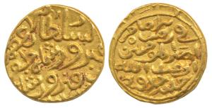 Firuz Shah Zafar (AH 791, 1389 AD), Gold Tanka, 10.85g, Hazrat Dehli Mint, fi zaman al-Ima