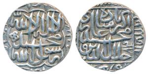 Akbar (AH 963-1014, 1556-1605 AD), Silver Rupee, 11.42g, Dar-ul-Khilafat Agra Mint, AH 984