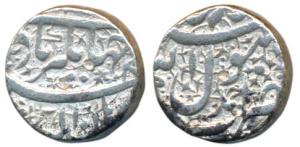 Jahangir, Silver Rupee, 11.35g, Ahmednagar Mint, Kalima on rev., name of Jahangir spelled 