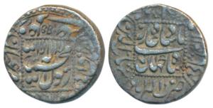 Shah Jahan, Silver Rupee, 11.12g, Akbarabad Mint, AH 1055/18, legend on both sides within 